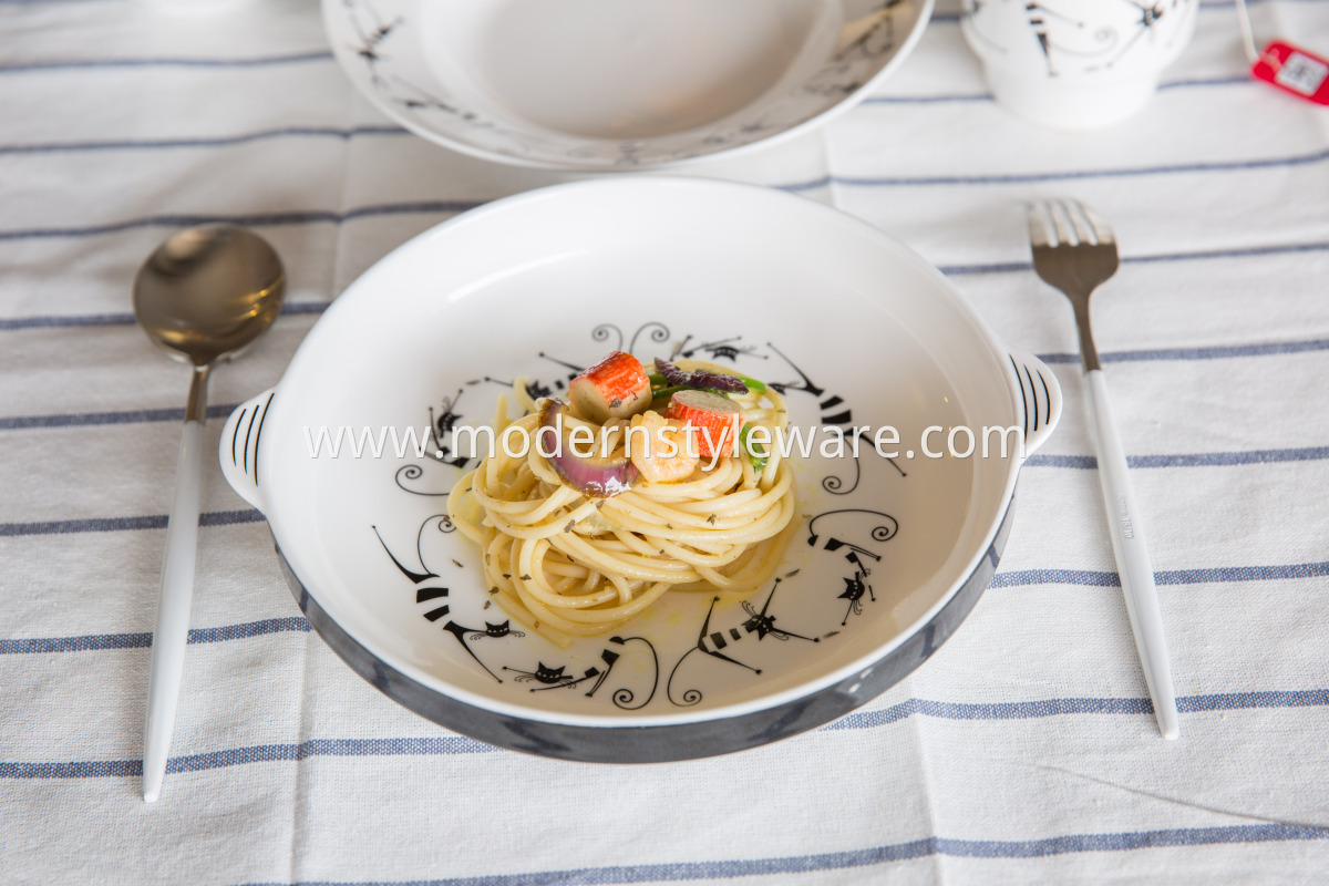 Porcelain Plate with Handles